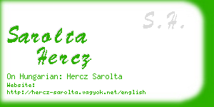 sarolta hercz business card